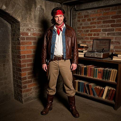 The Kid in Retro 1980s Library