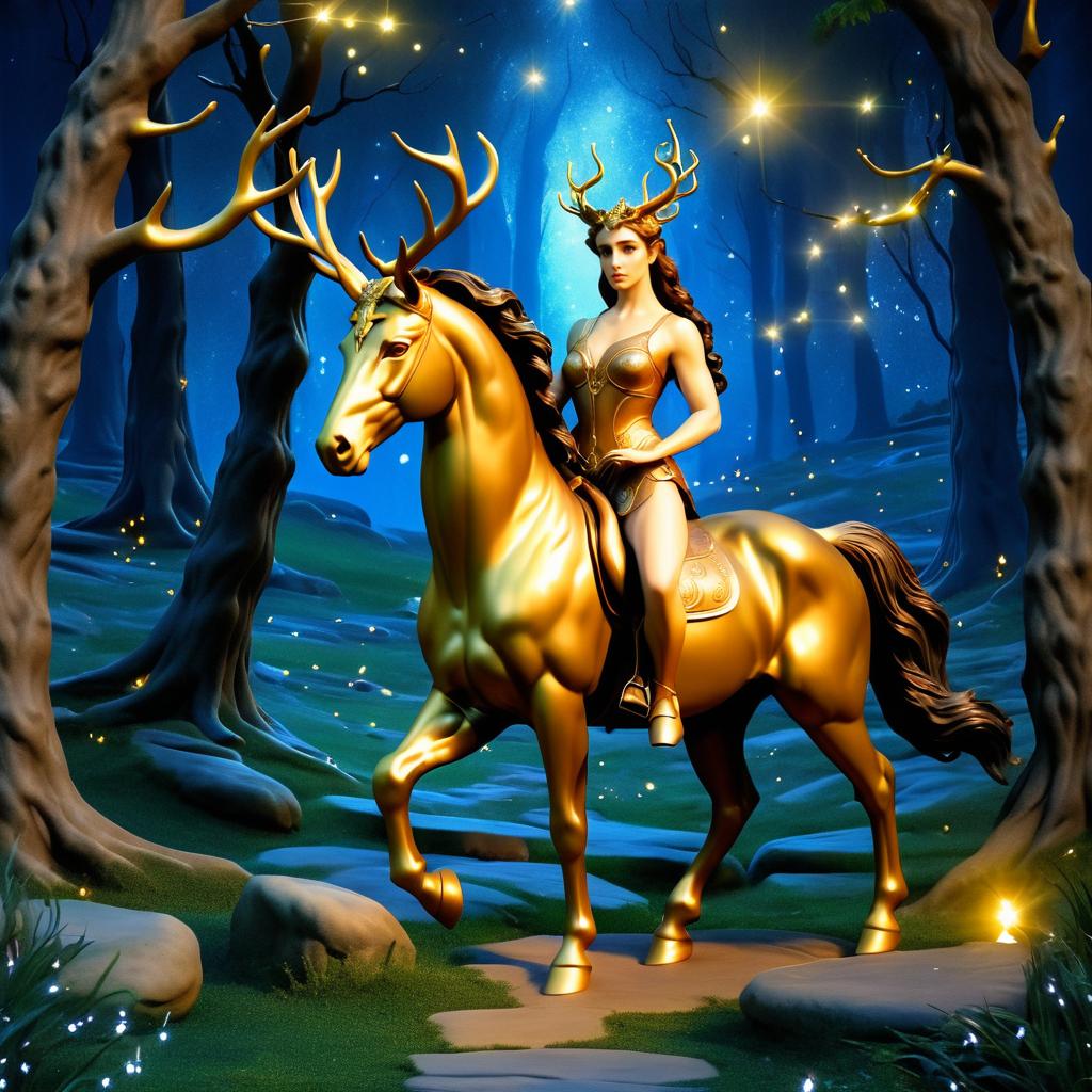 Majestic Centaur in Enchanted Twilight Forest