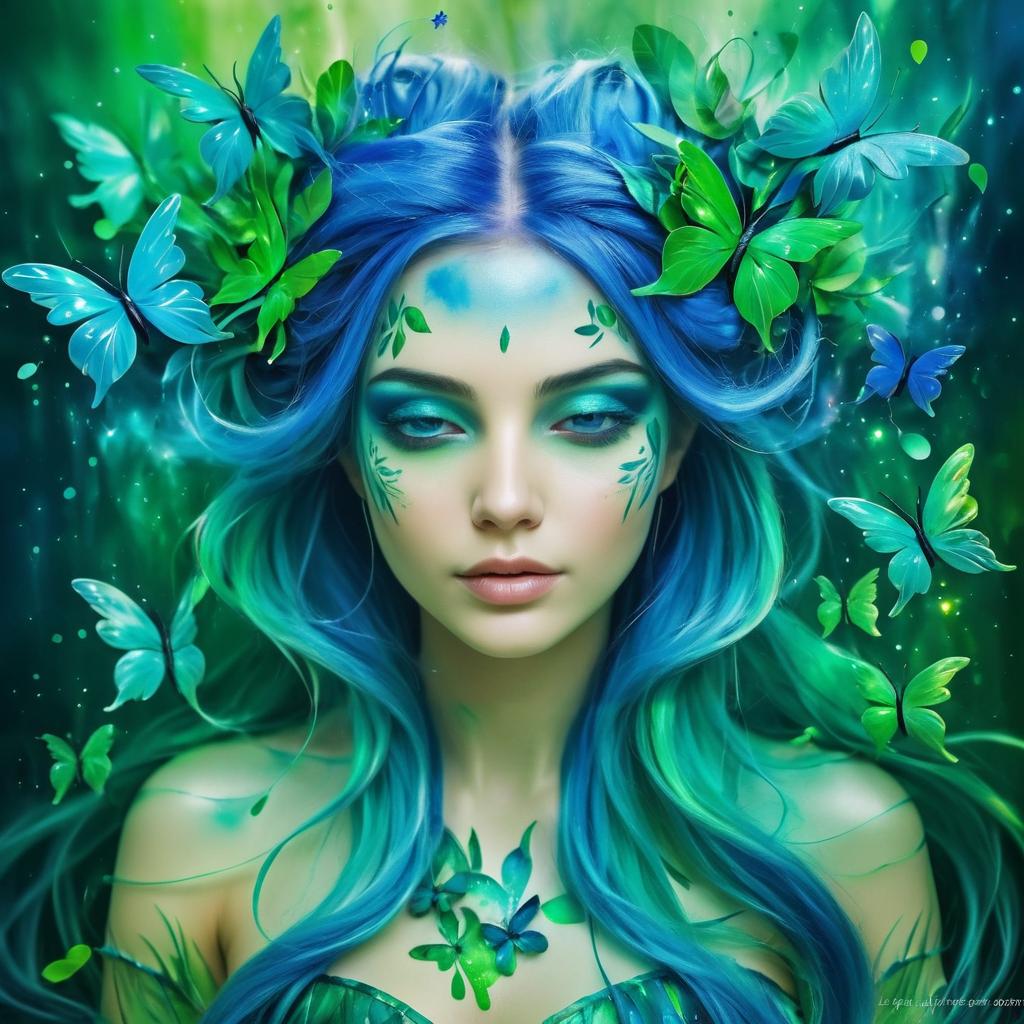 Ethereal Fantasy Portrait of Serene Woman