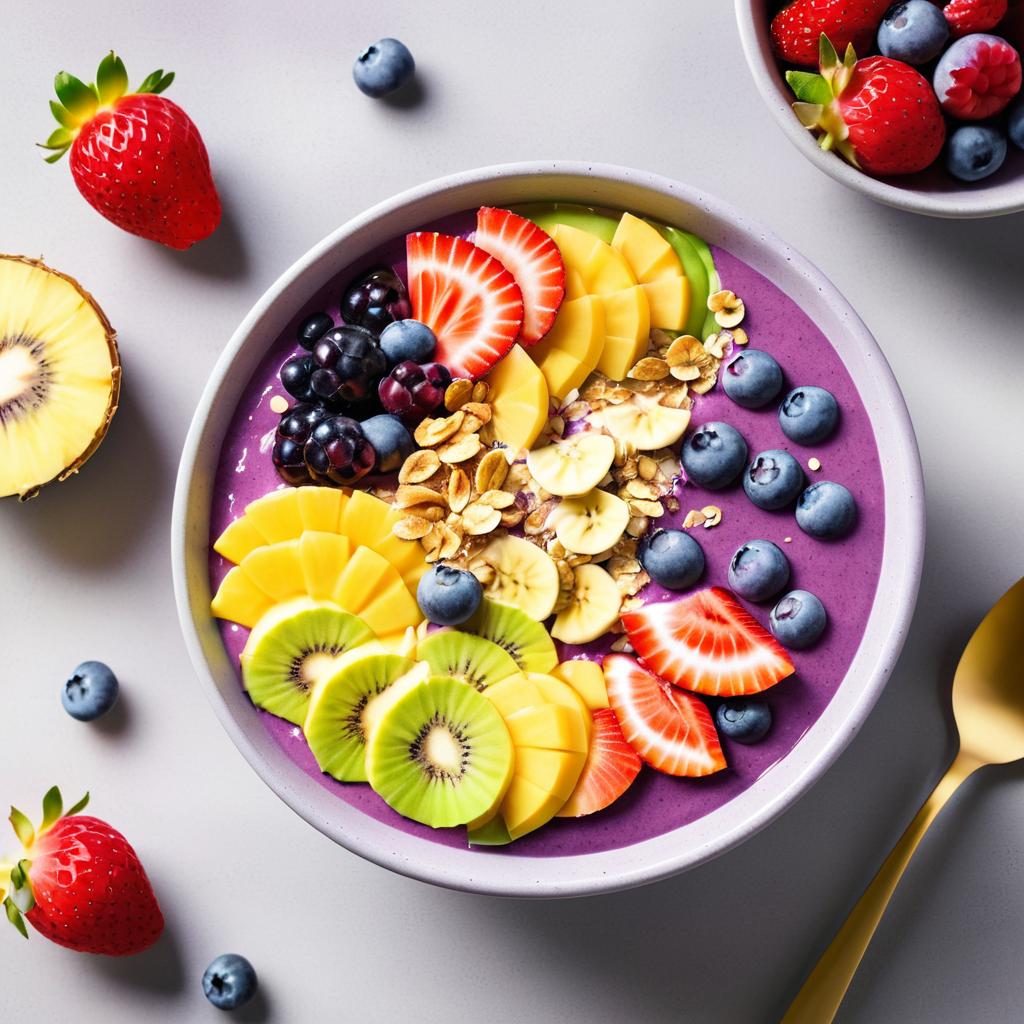 Vibrant Smoothie Bowl Close-Up Delight