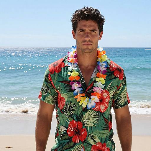 Handsome Man on Tropical Beach