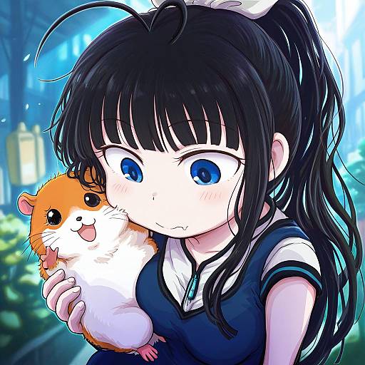 Illustration of Hamuzou, idolmaster in the style of Jizeru (giselebon)