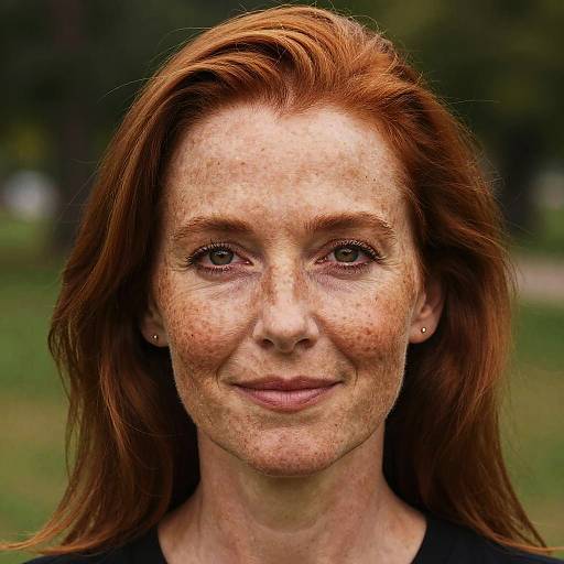 Professional Portrait of a Freckled Woman