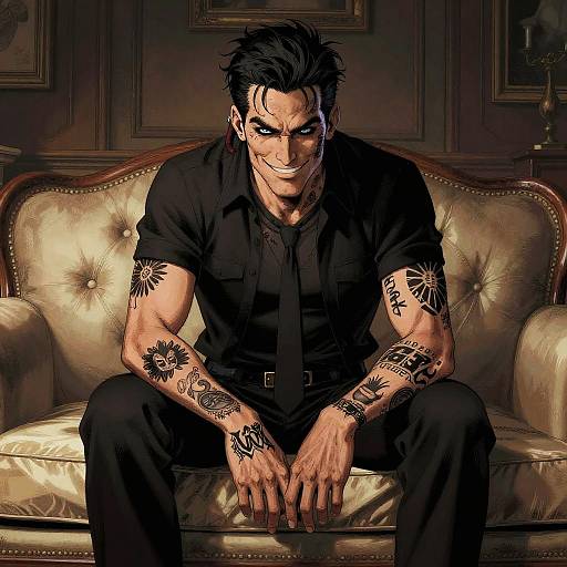 Brooding Detective Comic Illustration