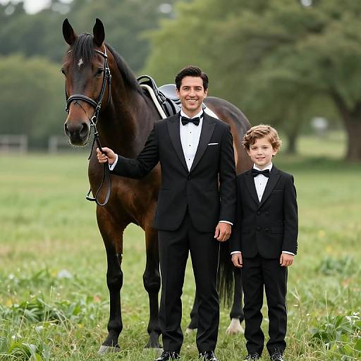 Elegant Groom Wedding with Horse