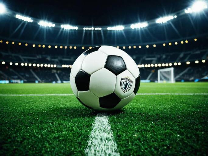 Soccer Ball on Stadium Field