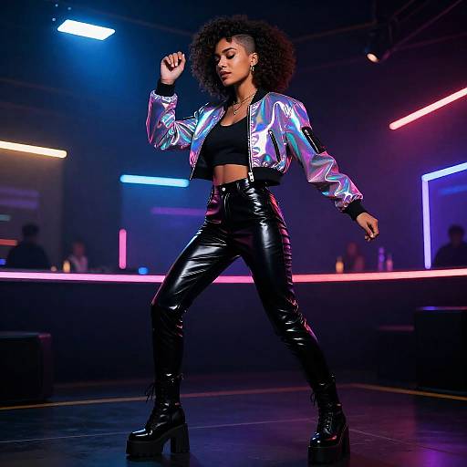 Futuristic Afro Techno Dance Scene