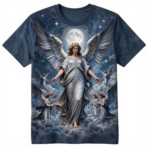 Ethereal Angelic Wings T-Shirt Design