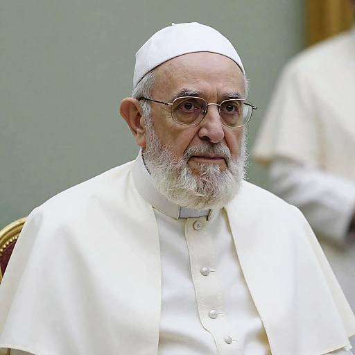 Elderly Man in White Robe Portrait