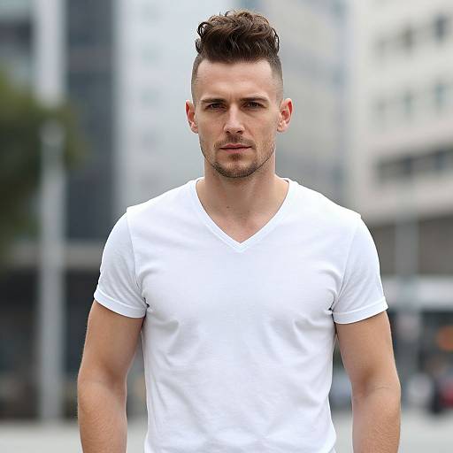 Fit European Man Urban Fashion Portrait