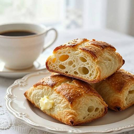 Buttery Croissants and Coffee Breakfast