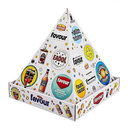 Assorted Pyramid Favor Boxes, 50 Pack