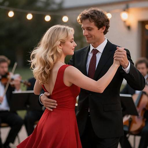 Elegant Evening Dance Under Soft Lights