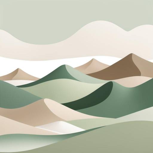 Serene Minimalist Flat Style Artwork