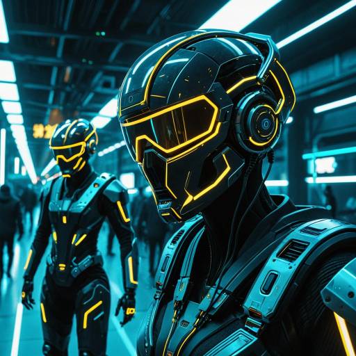 Futuristic Cyber Neon Soldiers