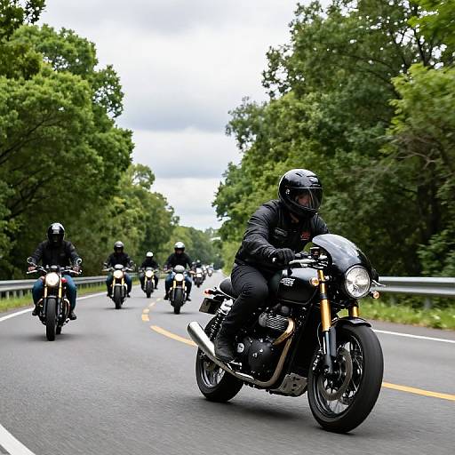 Triumph Thruxton Racer on Scenic Road