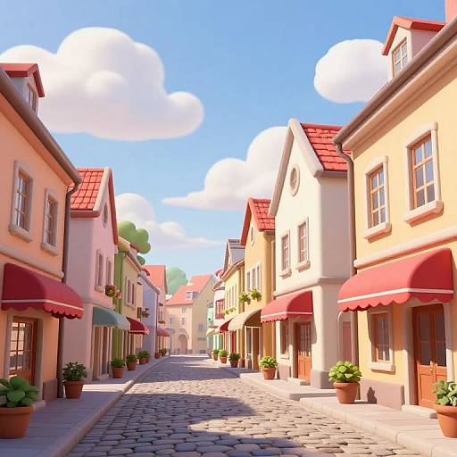 Serene 3D Old European Street