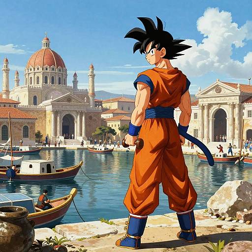 Bulma in Classical Mediterranean Port