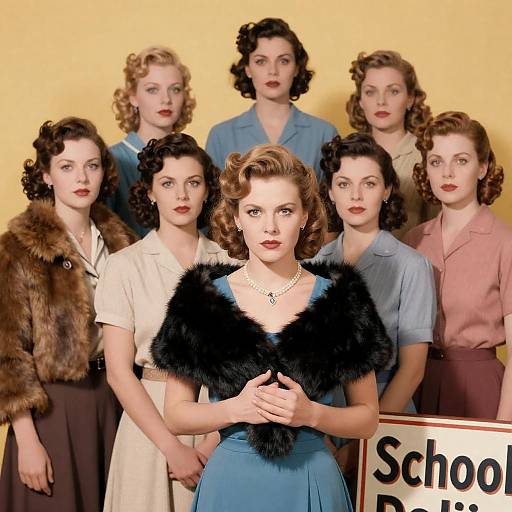 1940s Vintage Women’s Fashion Photograph