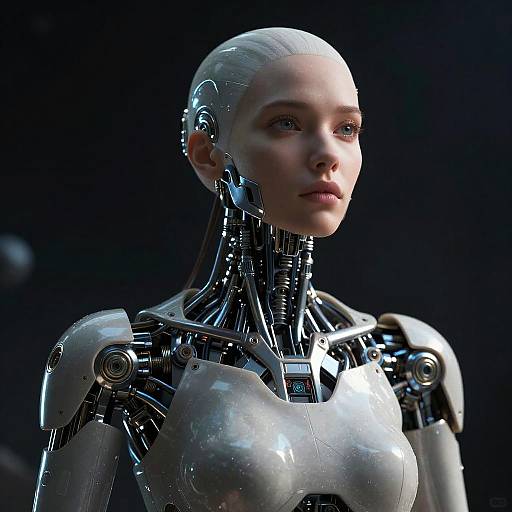 Cyborg Woman Lost in Space Portrait