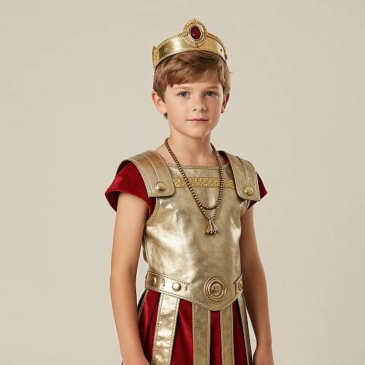 Young Boy in Roman God Costume