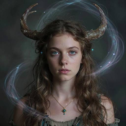 Ethereal Portrait with Magical Elements