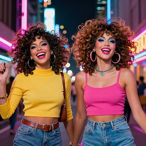 80s Retro Neon Nightlife Style