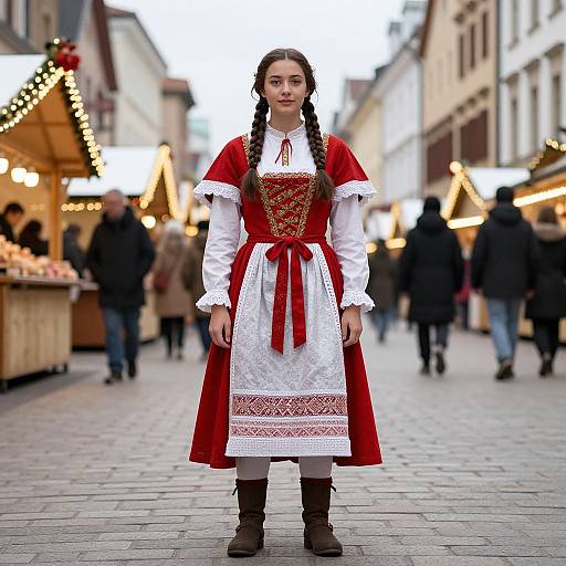 Traditional Outfit at Christmas Market