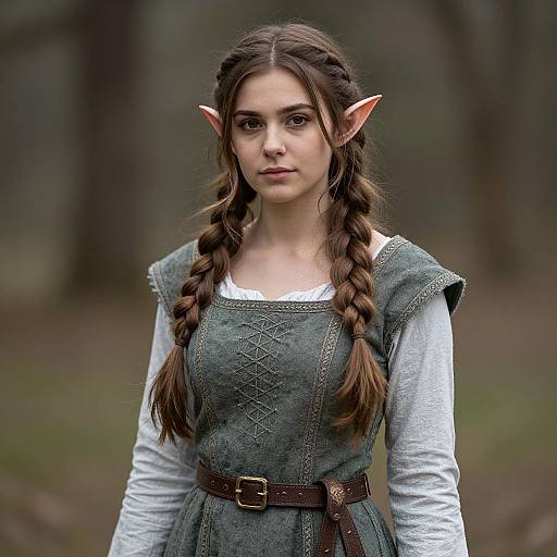 Realistic Elf in Medieval Costume