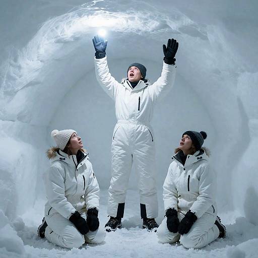 Winter Adventure Inside a Snow Igloo