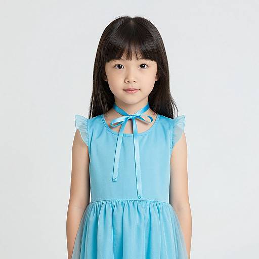 Child in Blue Dress Fancy Costume
