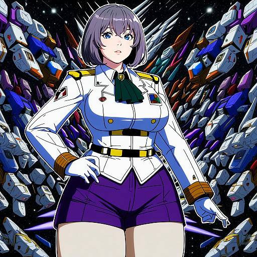 Illustration of Mujina, gridman universe in the style of Kame (kamepan44231)