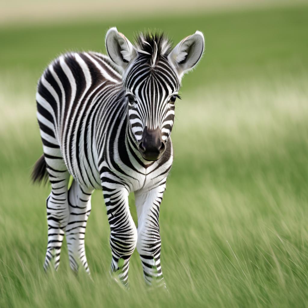 Close-Up of a Baby Zebra Foal