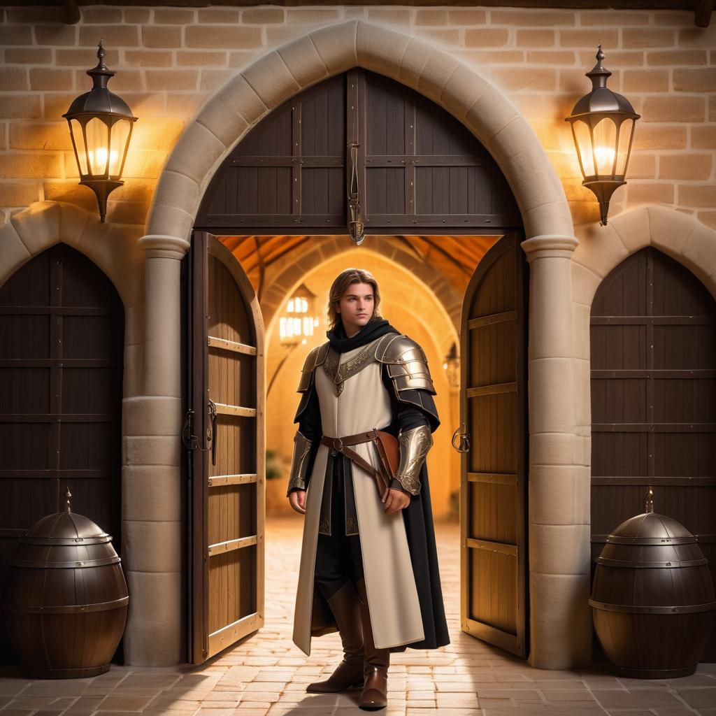 Enchanting Knight in Grand Courtyard