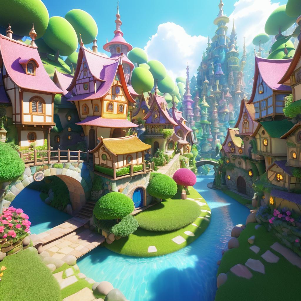 Enchanting Raytraced Fairy Tale Village