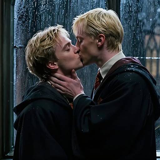 Draco Malfoy Romantic Rainy Kiss