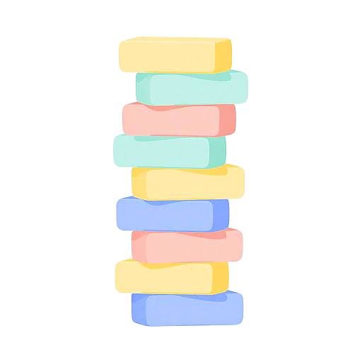 Stacking Blocks Tower Illustration
