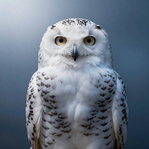 Regal Snowy Owl Editorial Mural Portrait