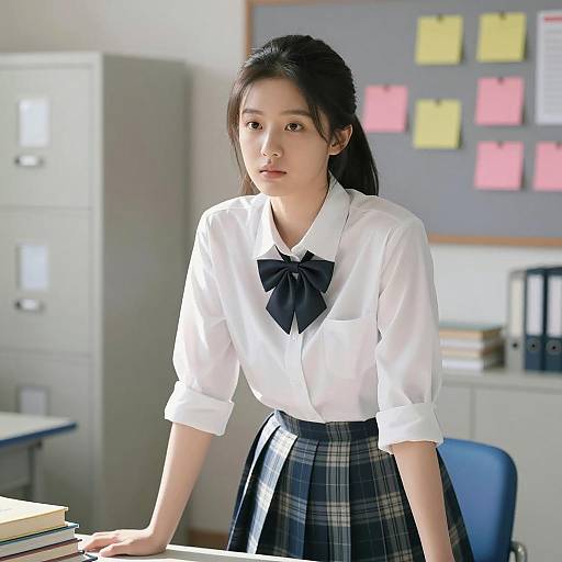 Professional Asian Woman at a Desk