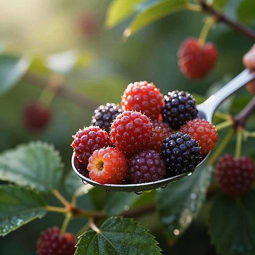 Morning Berry Harvest in Garden