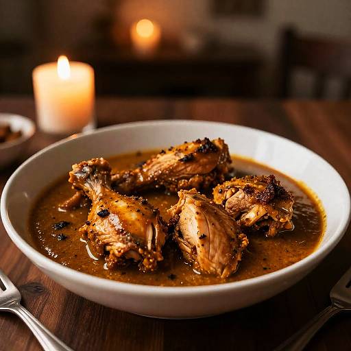 Candlelit Berbere Braised Chicken Feast