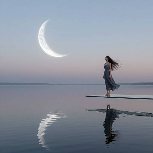 Surreal Dreamscape with Ethereal Figure