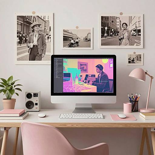 Vintage Meets Futuristic Digital Art