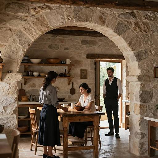 Charming Rustic Kitchen with Figures