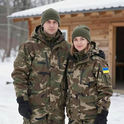 Winter Portrait of a Couple Outdoors