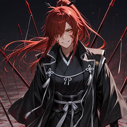 Illustration of Mori nagayoshi (fate), fate (series) in the style of Ica