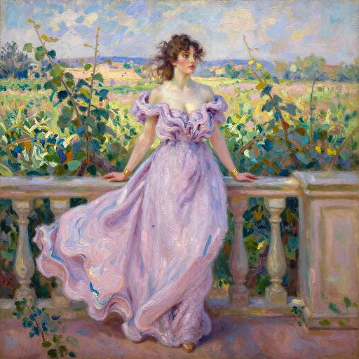 Impressionist Portrait in Vineyard Terrace
