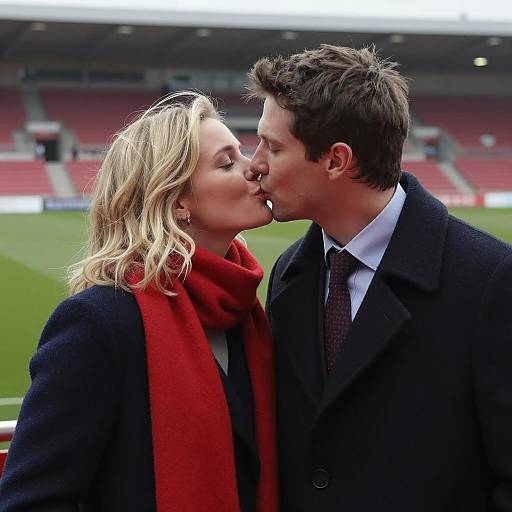 Romantic Moment in a Stadium
