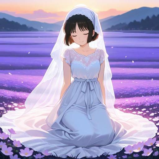 Serene Ghibli Girl in a Meadow Serene Ghibli Girl in a Meadow