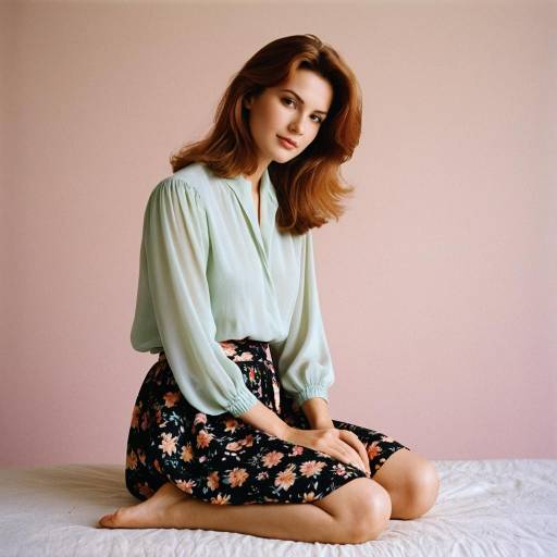 1980s Paris Outfit with Floral Skirt